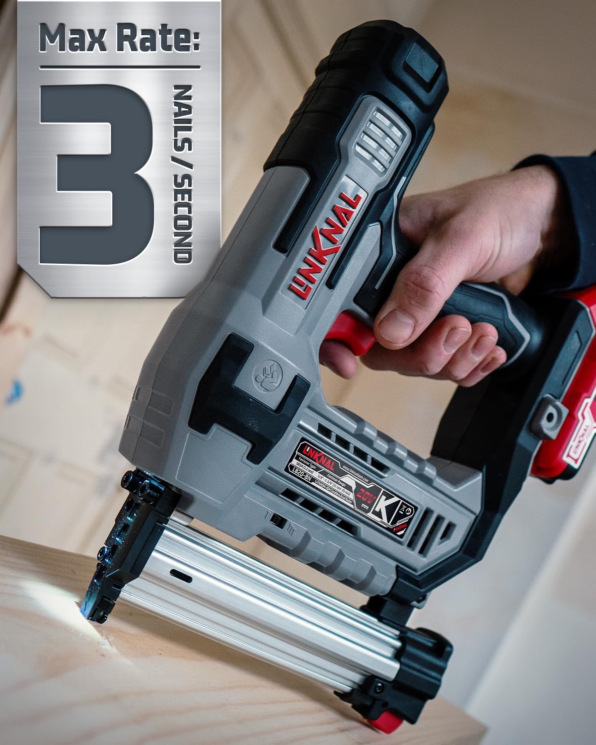 SwiftNail Max – 20V Cordless Brad Nailer Kit